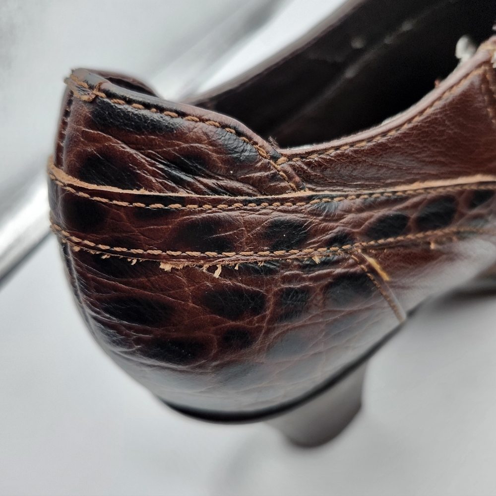 Clark Brown Leather Ankle Boots Bendable Sz 8M - Picture 8 of 10